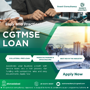 CGTMS LOAN | Svasti Consultancy | 8, Pratik Shopping Centre, Gopal Chowk, Opp Karmbhumi Society, Bapasitaram Chowk Road, Nikol - Naroda Rd, Parishram Park, Nikol, Ahmedabad, Gujarat 382350, India