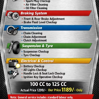 General Service 100 CC to 125 CC Manara Bike Services Center In Gachibowli Hyderabad Hyderabad, Telangana 500089, India
