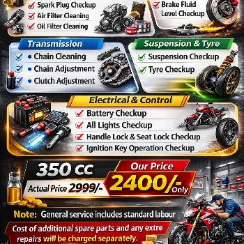 General Service 350 CC Manara Bike Services Center In Gachibowli Hyderabad Hyderabad, Telangana 500089, India