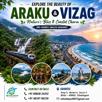 ARAKU AND VIZAG S B TRAVELS AND SERVICES SHOP NO 3 A MARKET SECTOR 2