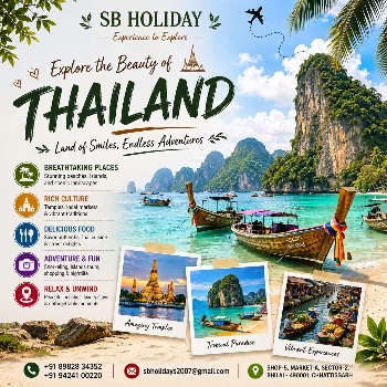EXOTIC THAILAND TOUR PACKAGE S B TRAVELS AND SERVICES SHOP NO 3 A MARKET SECTOR 2