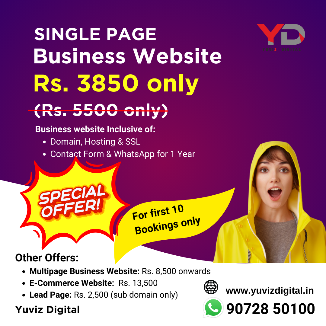 Single Page Website | Yuviz Digital | Sofia Complex, Near KSRTC Bus Terminal, Pothencode, Trivandrum, Kerala 695584, India
