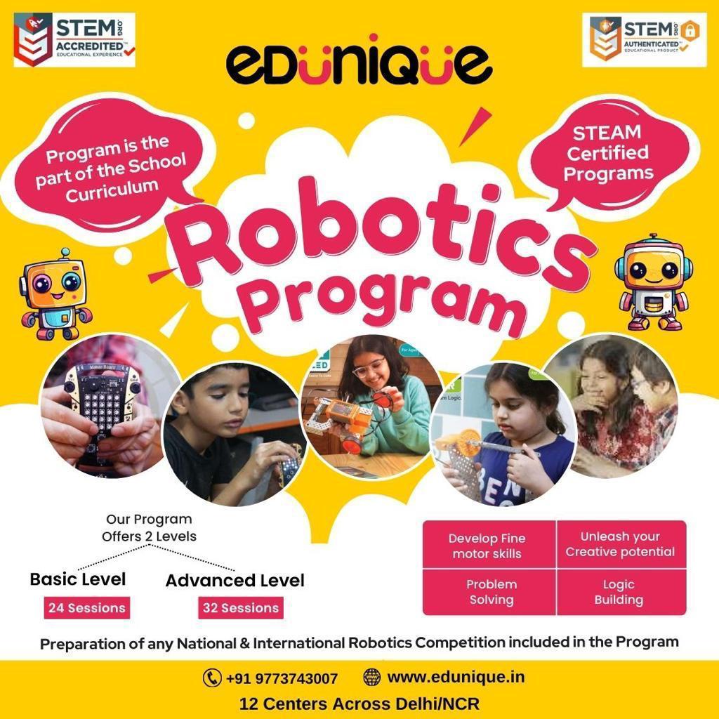 Robotics Program at EduNique Foundation | EduNique Foundation | NS-1, Block E, East Of Kailash, New Delhi, Delhi 110065