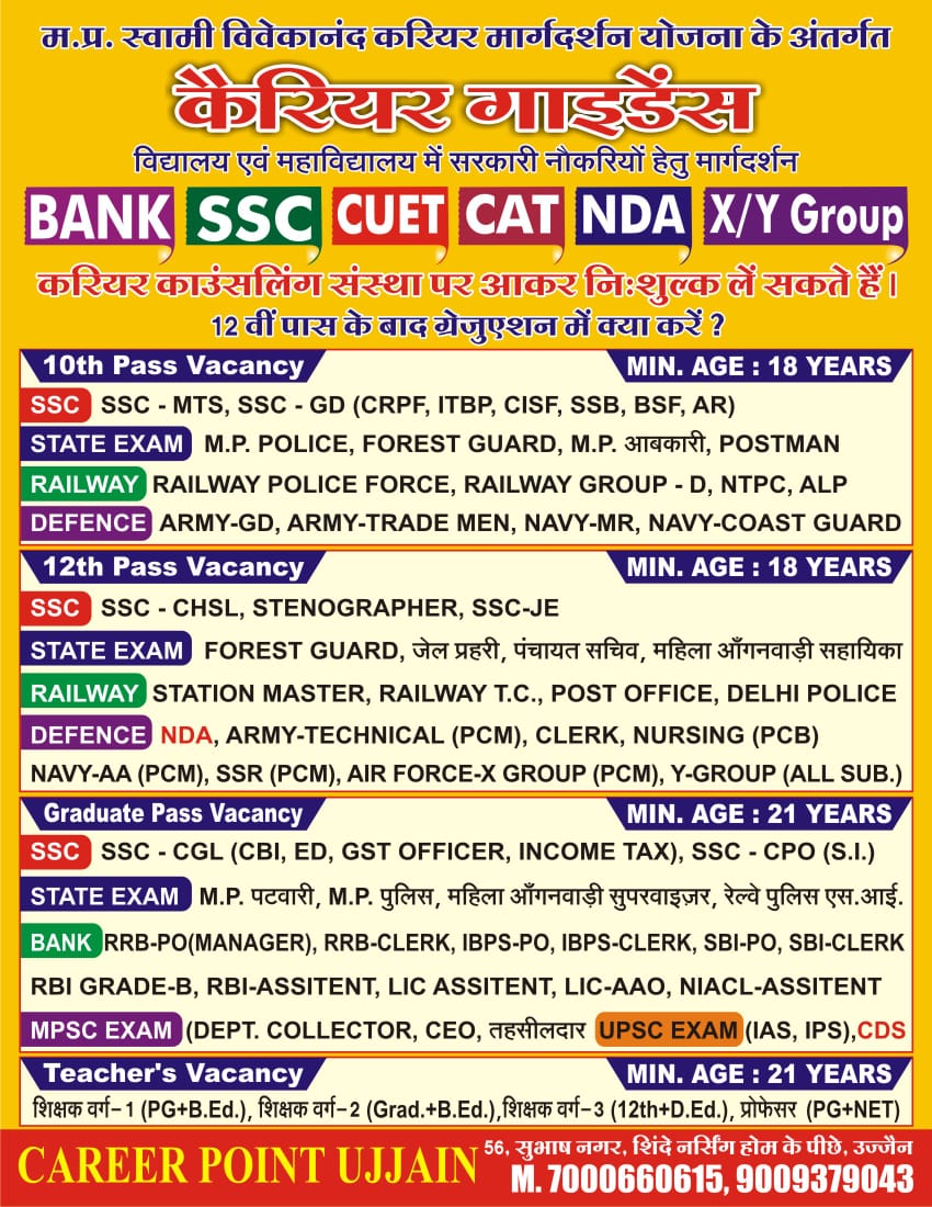 Free Career Counseling | Career Point Institute Ujjain | 