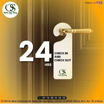 24 HRS. Check-IN | Hotel One Stay | 124-B, New Loha Mandi, Part II, Scheme 78 Part 1 Phase 2, Indore, Madhya Pradesh 452001, India