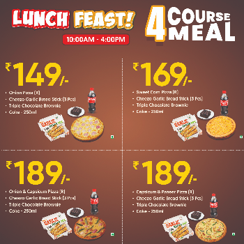 LA PINOZ PIZZA GULMOHAR | Lunch Feast Meal