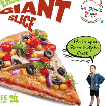 Buy 3 Get 1 On Giant Slices | LA PINOZ PIZZA GULMOHAR | INFRONT OF HDFCBANK GULMOHARBRANCH HOUSE NO A 2 GREEN CITY GULMOHAR NEAR AURA MALL BHOPAL