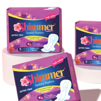 Digahi Industries LLP | Shimmer XL Sanitary Napkins - Box of 80 Packages (6 pads in each package)