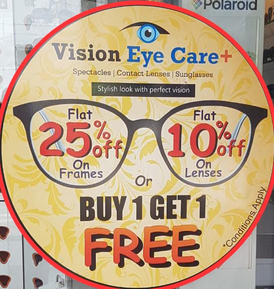 25% Discount On Frame T&amp;C. | Vision Eye Care+ | Plot No 061, Sec-25, Kanch Ghar Chowk ,near Balaji Furniture, Pradhikaran Nigdi Pune-411044