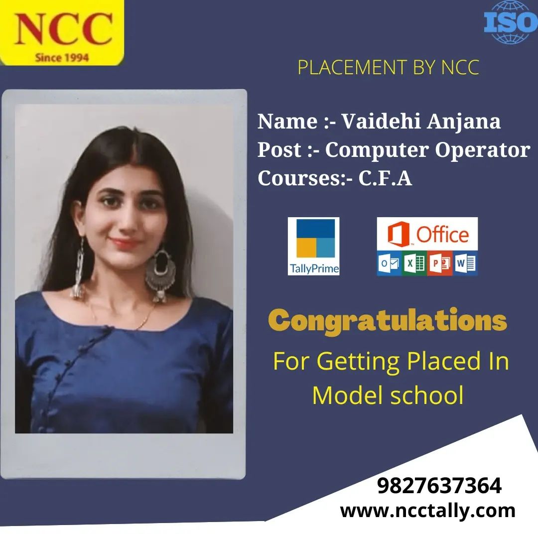 NCC TALLY ACADEMY | PLACEMENT BY NCC