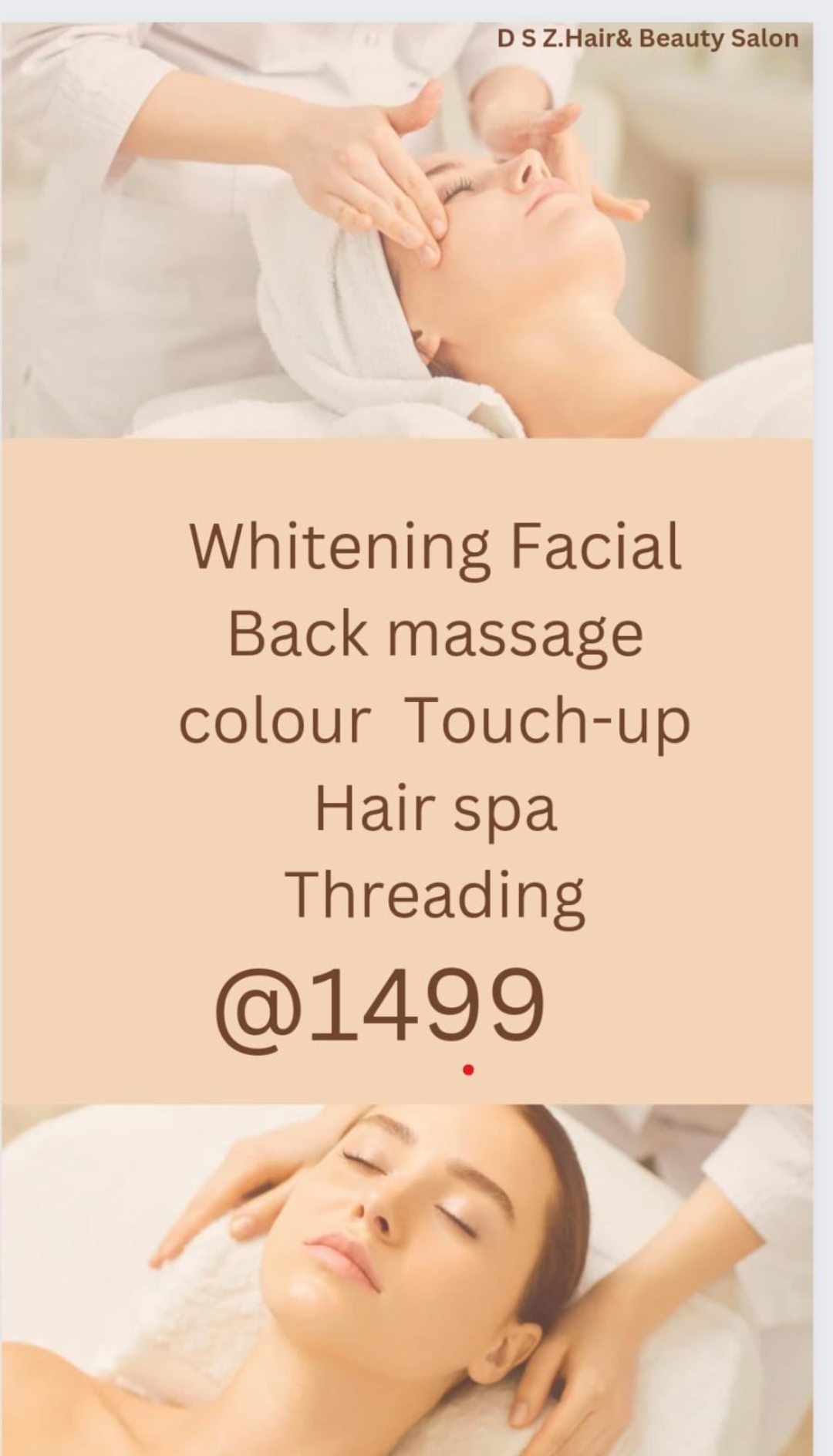 DSZ COMBO OFFER | DSZ Hair&beauty Salon | Sr.no.61,opp Shanti Nagar Society
Outside Hotel Gokul Veg, Kondhwa BK.Pune 411048