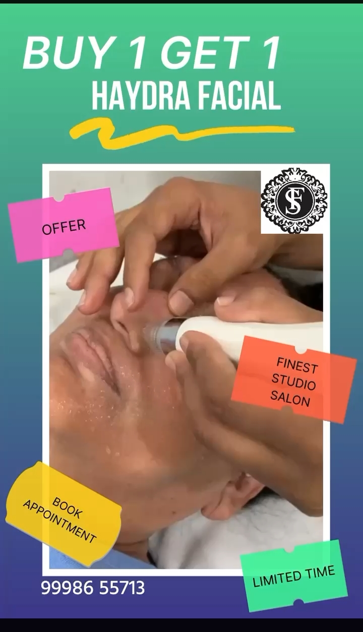 HYDRAFACIAL BUY 1 GET 1 | Finest Studio Salon & Academy | A Block, Shopping Complex, Near Surdhara Circle, Drive In Road Ahmedabad