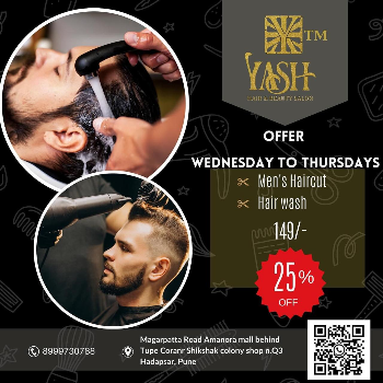 Yash Hair And Beauty Salon | Special discount for wednesdays