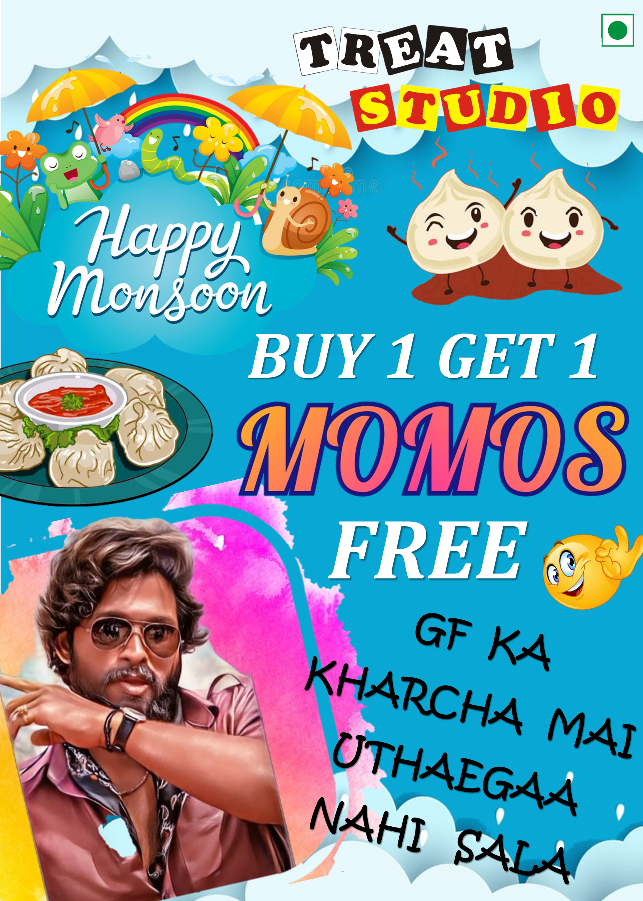 Buy 1 Get 1 Momos Offer | Best Cafe On FC Road Pune | FC Road, Pune, Cafe Treat Studio Opp. Venus Traders. Cross FC Road, Near Rupali Hotel Next Lane, Deccan Pune.
