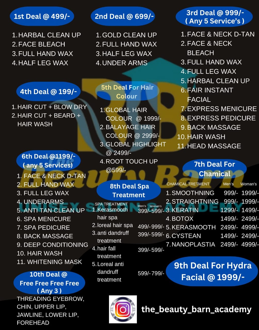 THE BEAUTY BARN UNISEX SALON & ACADEMY | SPECIAL DIWALI OFFER'S